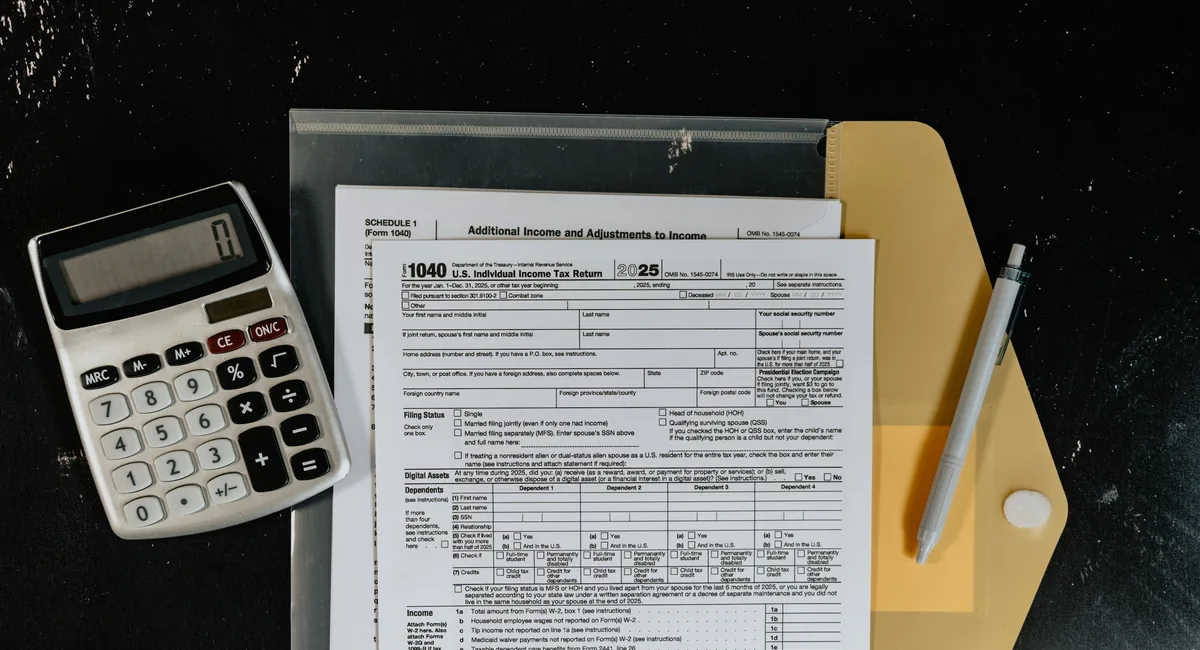 Tax consultant reviewing GST and income tax documents