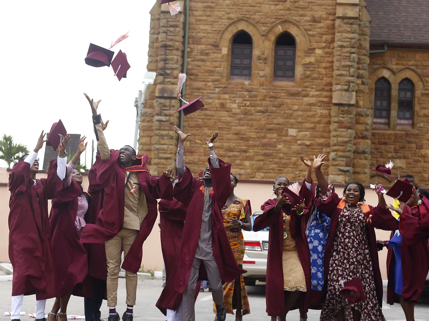 Graduates celebrating their education achievement