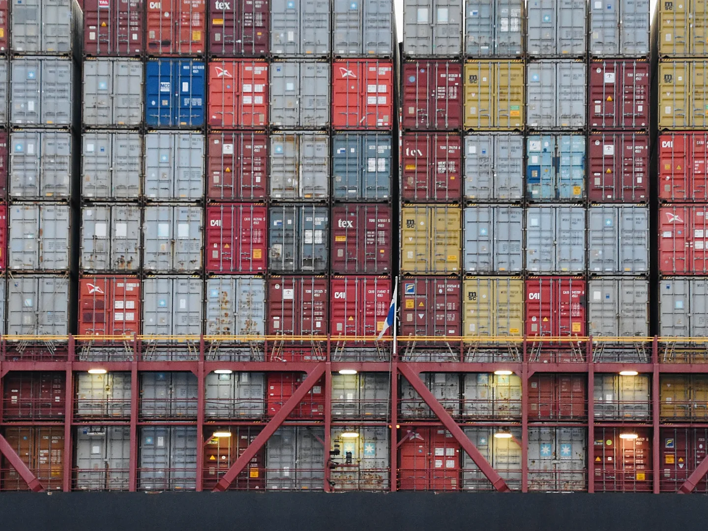 Cargo containers representing Import Export Code registration